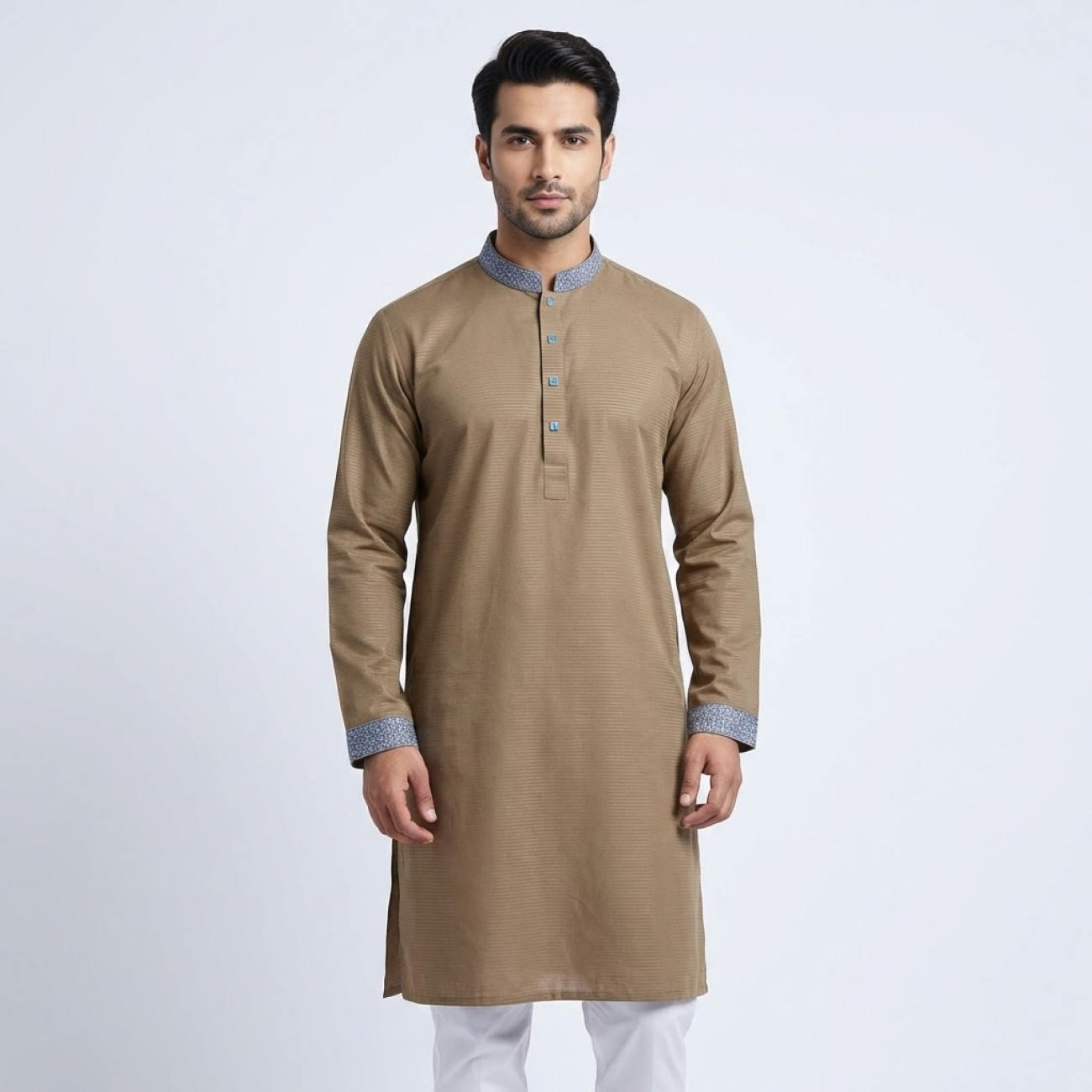 Brown Cotton Panjabi
